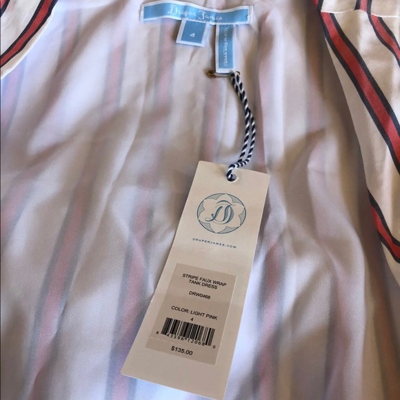 Draper James Size 4 Stripe Faux Wrap Dress - Picture 4 of 7